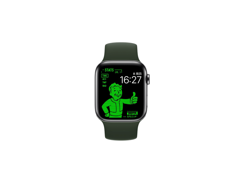 「辐射哔哔小子&多色可选&时间位置」Fallout Pip-Boy Apple Watch表盘-MAC星球